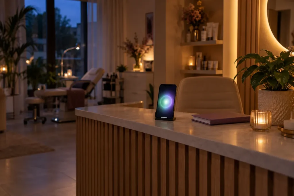 AITelo AI recepciós: telefon a szalon pultján, zárás után is fogadja a hívásokat